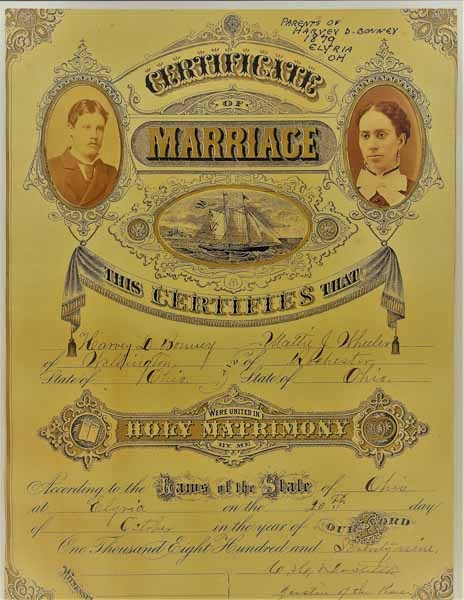 1879.oct-20.-marriage-Harvey-Deville-Bonney-Wellington-OH-to-Mattie-J-Wheeler-Rochester-OH-in-Elyria-OH-Justice-of-Peace_